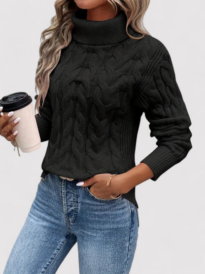 Monarch | Autumn Cable Knit Women's Turtleneck Sweater