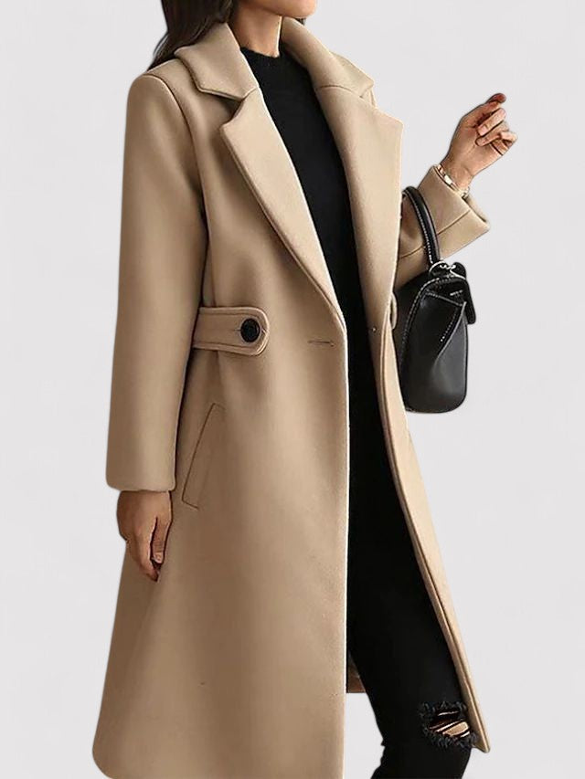 Monarch | Wool Winter Coat with Narrow Belt