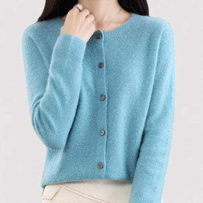 Monarch | Women's Wool Cardigan Open Neck Cashmere Sweater