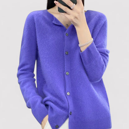 Monarch | Women's Wool Cardigan Open Neck Cashmere Sweater