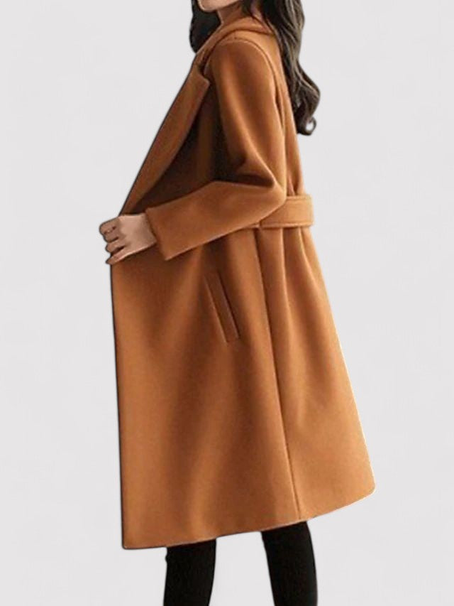 Monarch | Wool Winter Coat with Narrow Belt