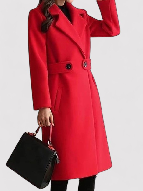 Monarch | Wool Winter Coat with Narrow Belt