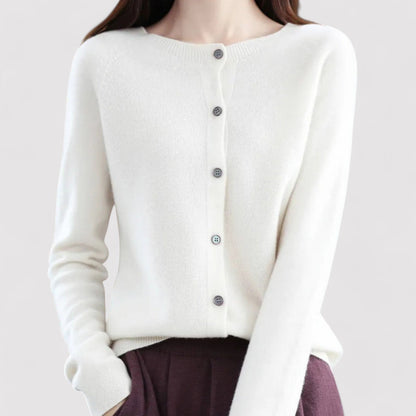 Monarch | Women's Wool Cardigan Open Neck Cashmere Sweater