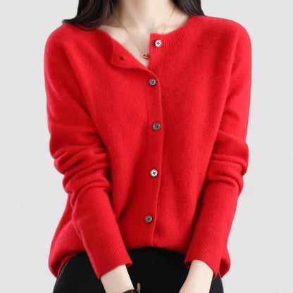 Monarch | Women's Wool Cardigan Open Neck Cashmere Sweater