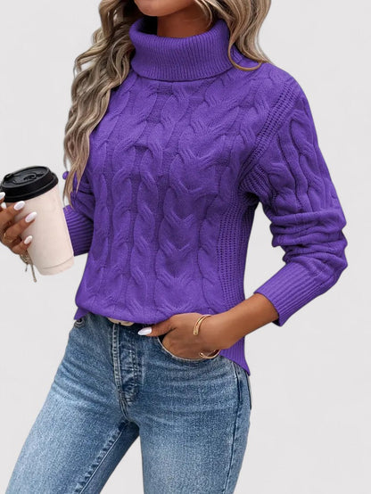 Monarch | Autumn Cable Knit Women's Turtleneck Sweater