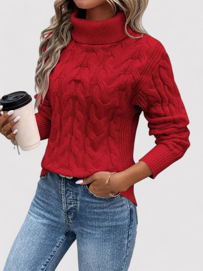 Monarch | Autumn Cable Knit Women's Turtleneck Sweater