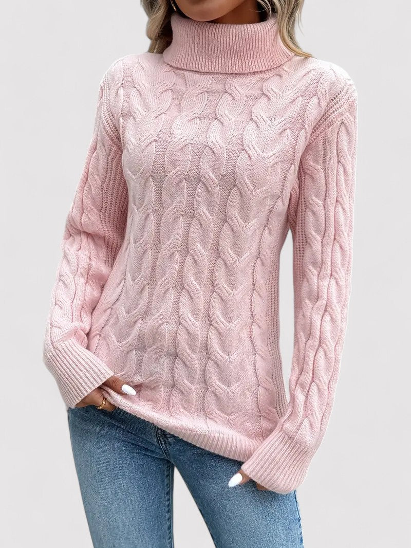 Monarch | Autumn Cable Knit Women's Turtleneck Sweater