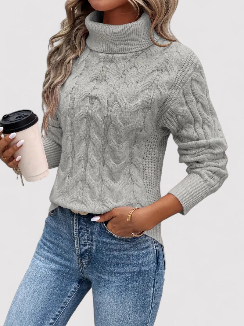 Monarch | Autumn Cable Knit Women's Turtleneck Sweater