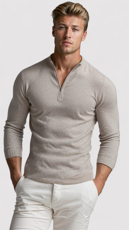 Monarch | Cashmere Men's Half Zip Sweater