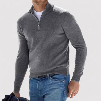 Monarch | Cashmere Men's Half Zip Sweater