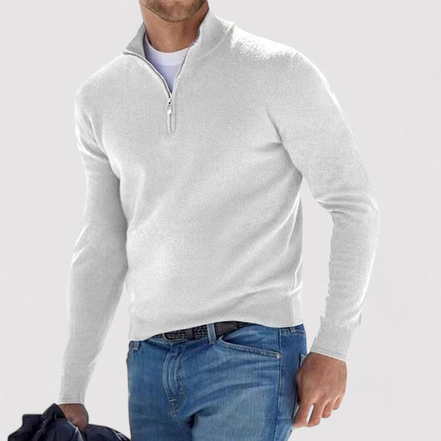 Monarch | Cashmere Men's Half Zip Sweater