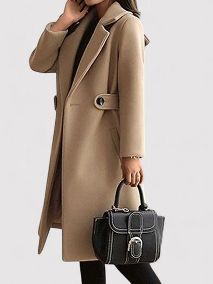 Monarch | Wool Winter Coat with Narrow Belt