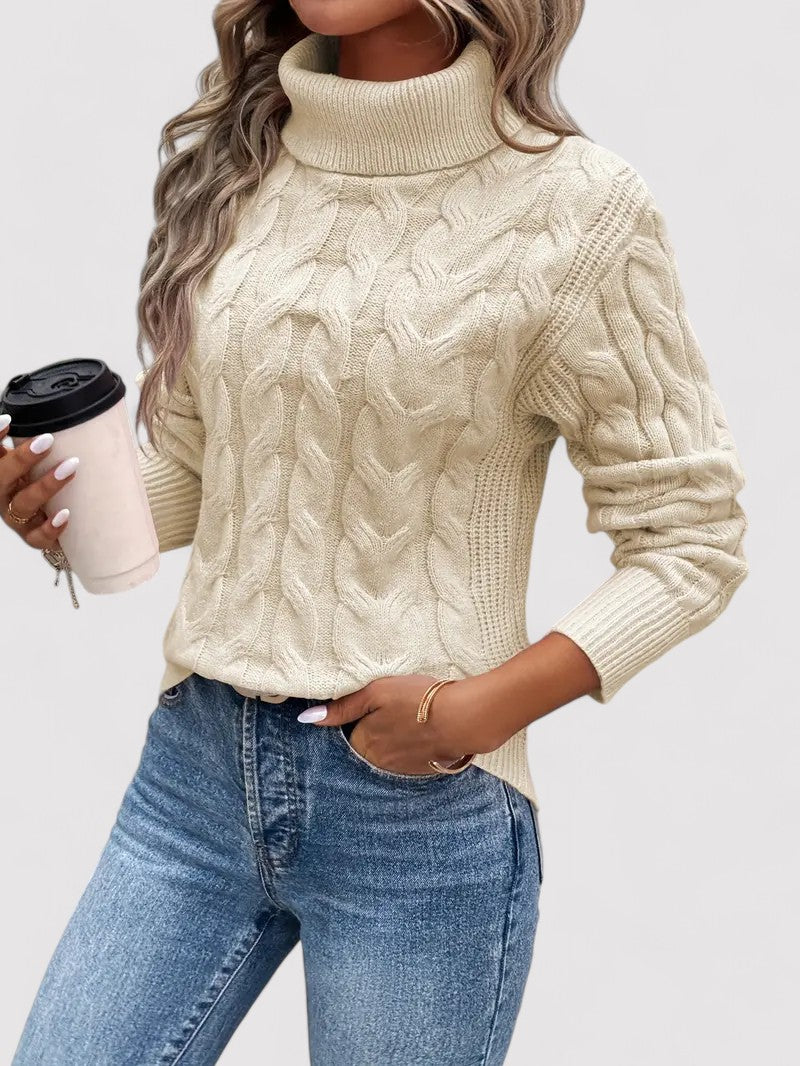 Monarch | Autumn Cable Knit Women's Turtleneck Sweater