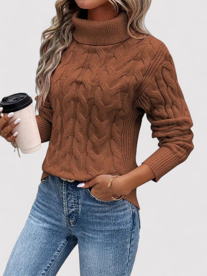 Monarch | Autumn Cable Knit Women's Turtleneck Sweater