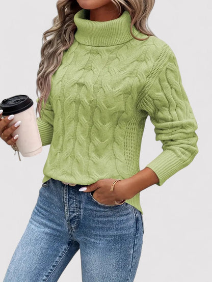 Monarch | Autumn Cable Knit Women's Turtleneck Sweater